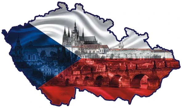 Mapa České republiky s Prahou