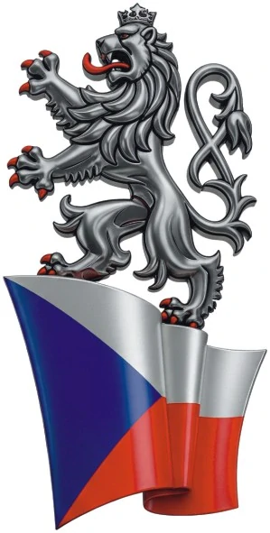 Český lev nad vlajkou