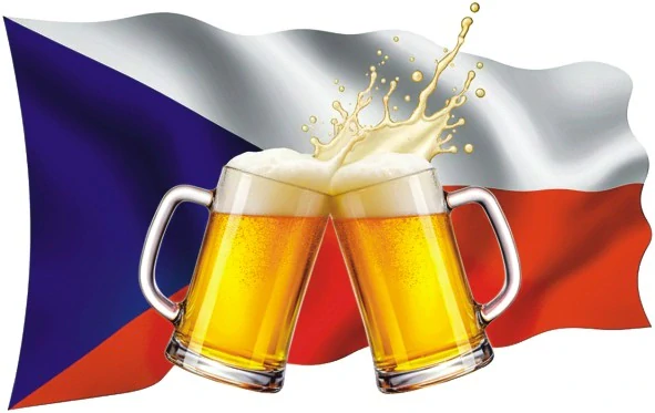 České pivo a česká vlajka