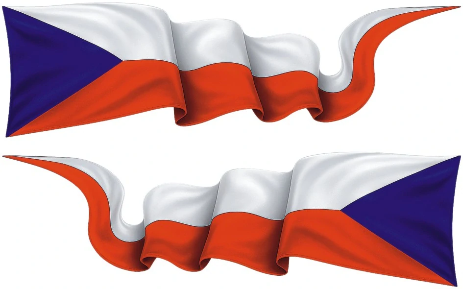 Česká vlajka sada 2ks