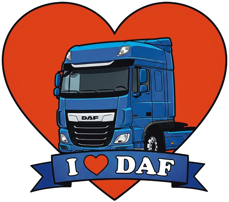 Samolepka I ❤️ DAF