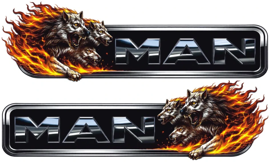Samolepka MAN Fire Wolves sada 2ks
