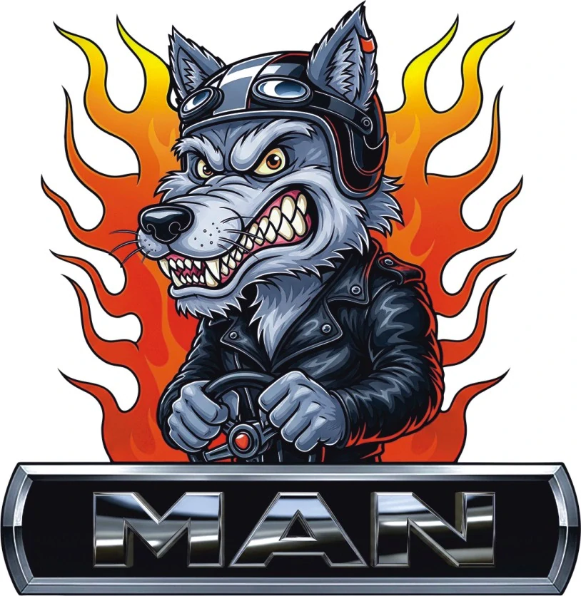 Samolepka MAN Crazy Wolf