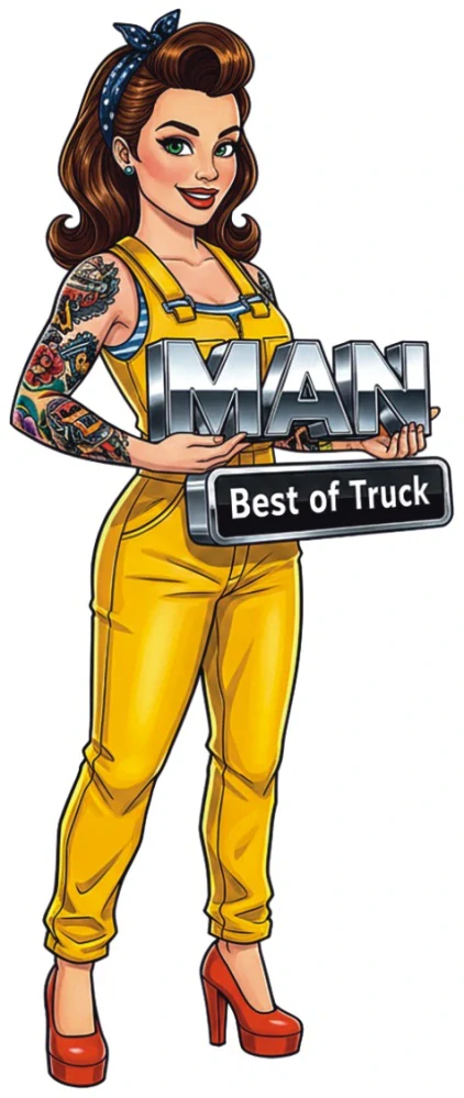 Samolepka MAN Pin-Up Mechanic