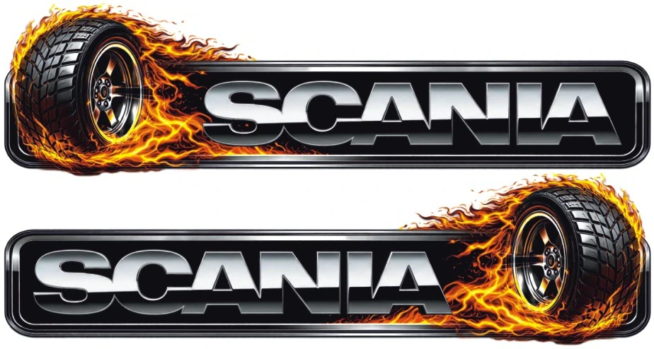 Samolepka SCANIA Fire Wheel sada 2ks