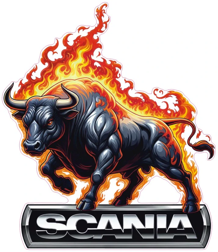 Samolepka SCANIA Fire Bull