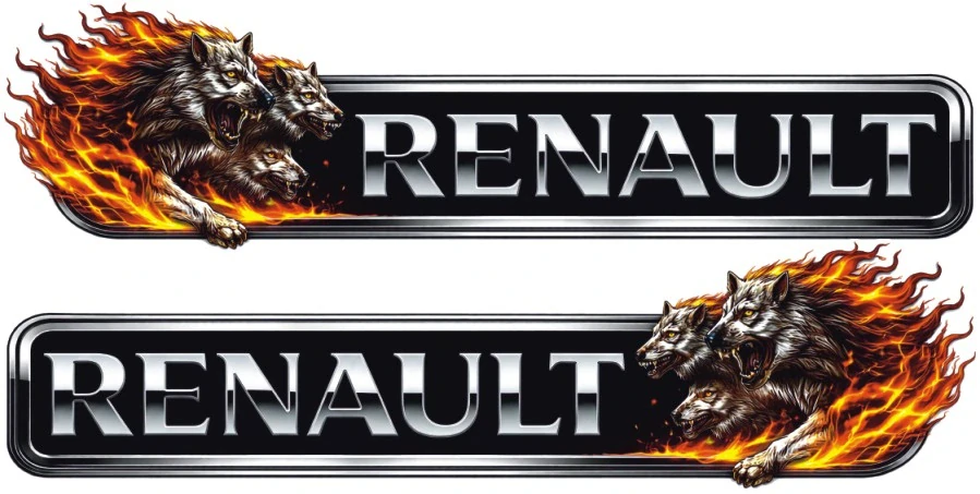 Samolepka RENAULT Fire Wolves sada 2ks