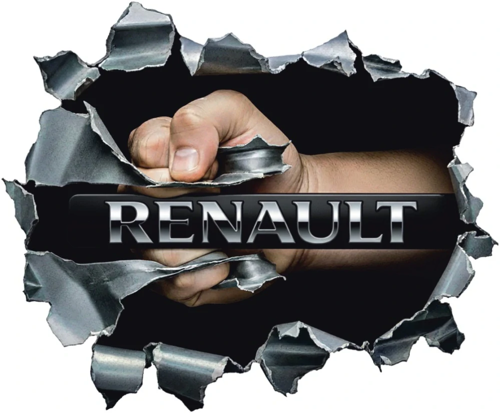 Samolepka RENAULT 3D Broken Metal