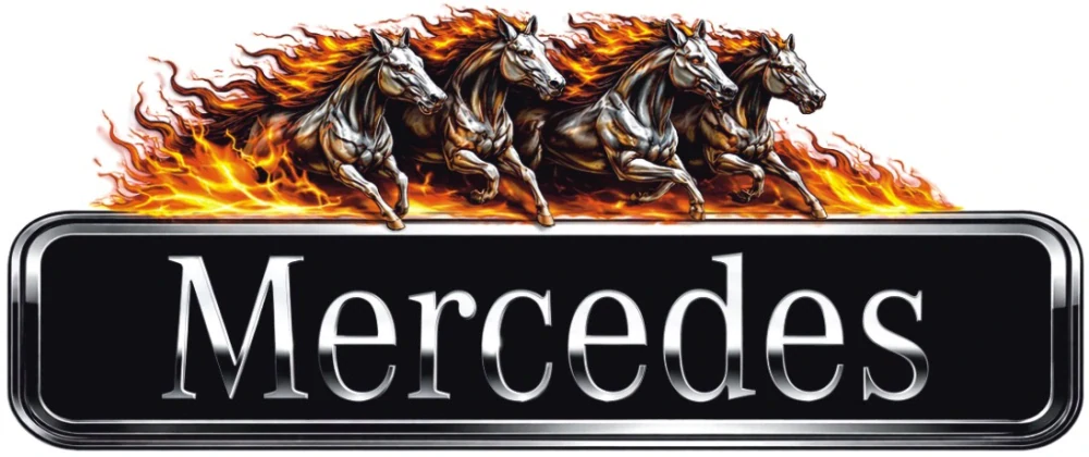 Samolepka Mercedes Fire Horses