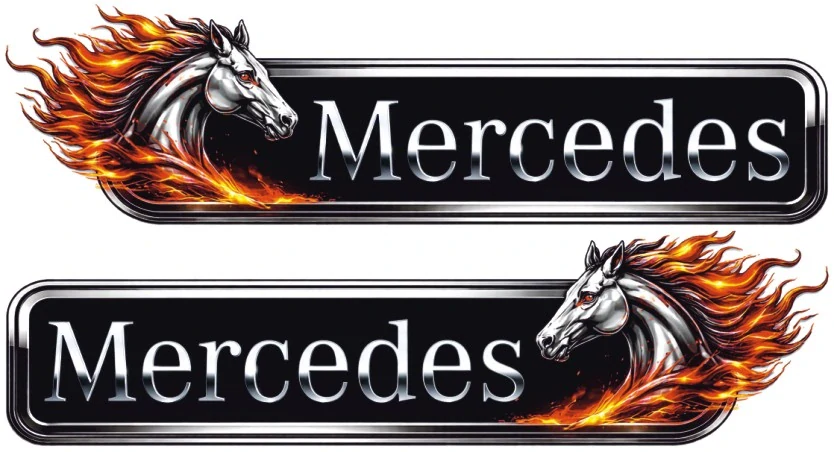 Samolepka Mercedes Fire Horse sada 2ks