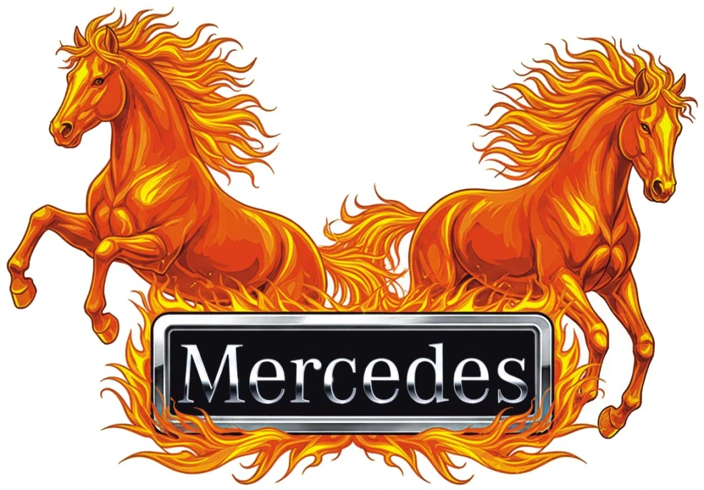 Samolepka Mercedes Fire Horses