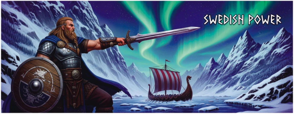 samolepka vikingský válečník a drakkar