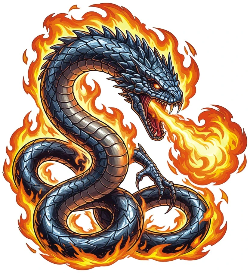 samolepka Fire Snake
