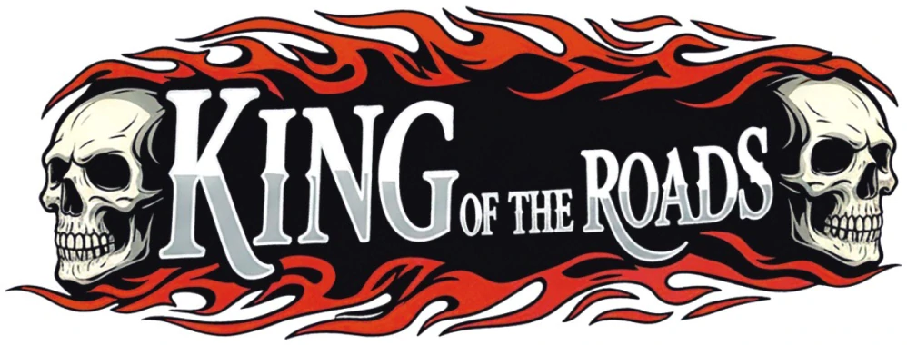 samolepka King of the Roads Skull Flames