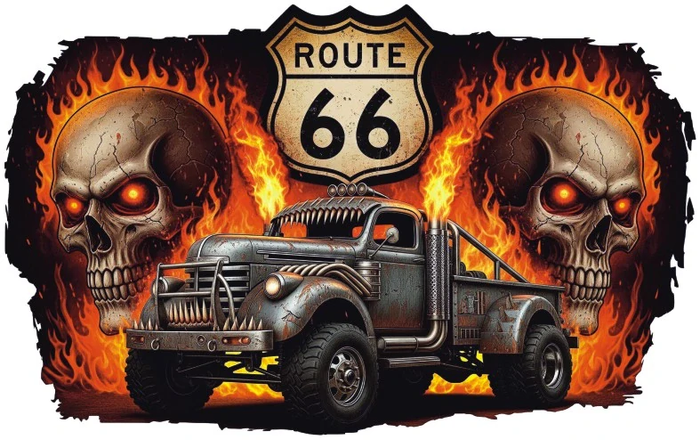 samolepka Route 66 Hell Pickup