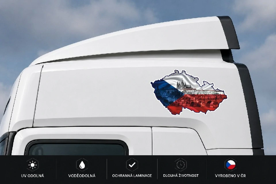 Mapa České republiky s Prahou
