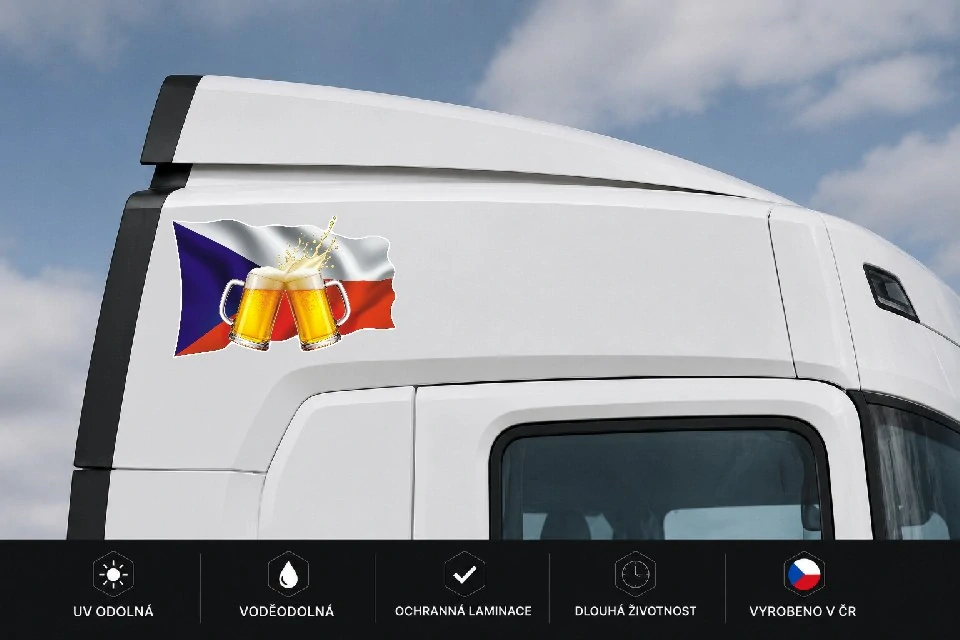 České pivo a česká vlajka