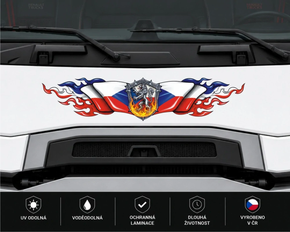 Štít českého patriota v české vlajce