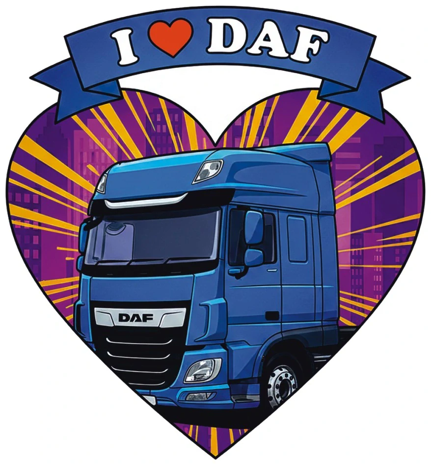 Samolepka I ❤️ DAF