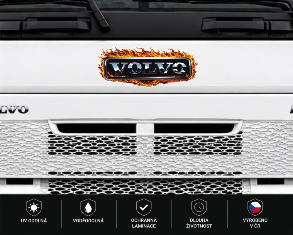 Samolepka VOLVO chrome fire