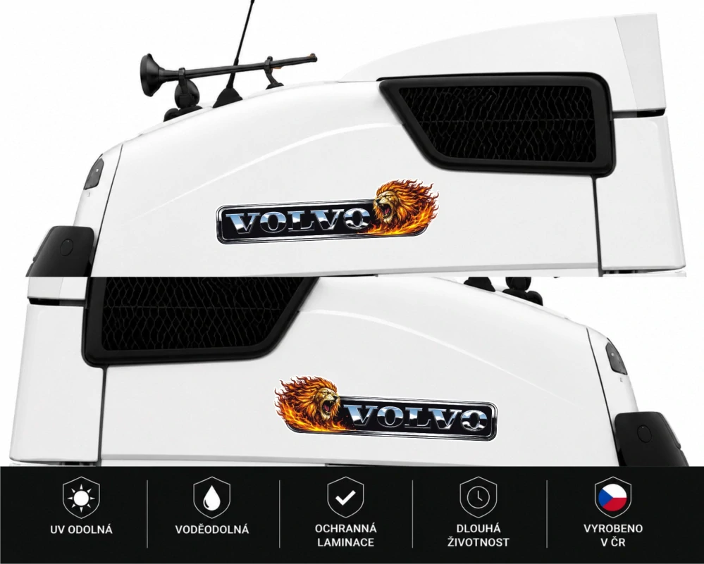 Samolepka VOLVO Fire Lion sada 2ks
