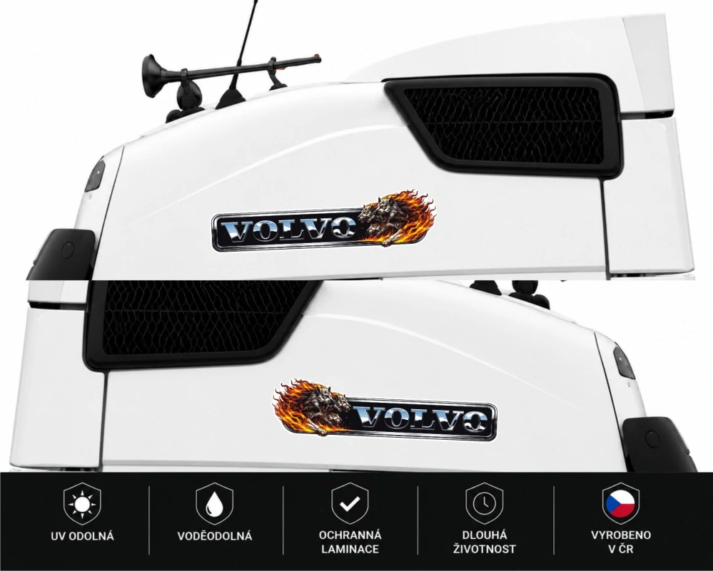 Samolepka VOLVO Fire Wolves sada 2ks
