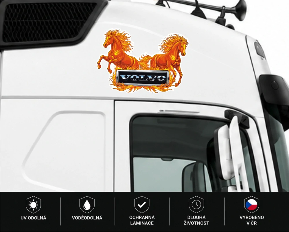Samolepka VOLVO Fire Horses