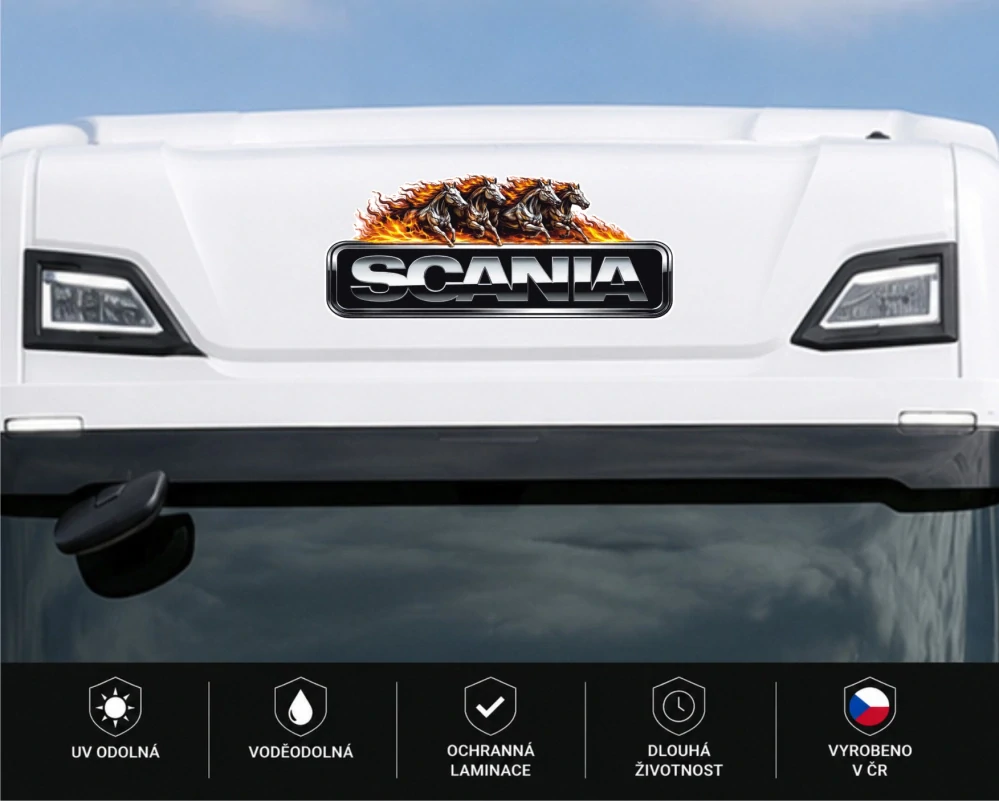 Samolepka SCANIA Fire Horses