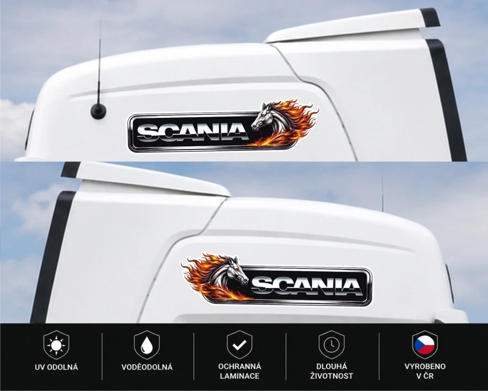 Samolepka SCANIA Fire Horse sada 2ks