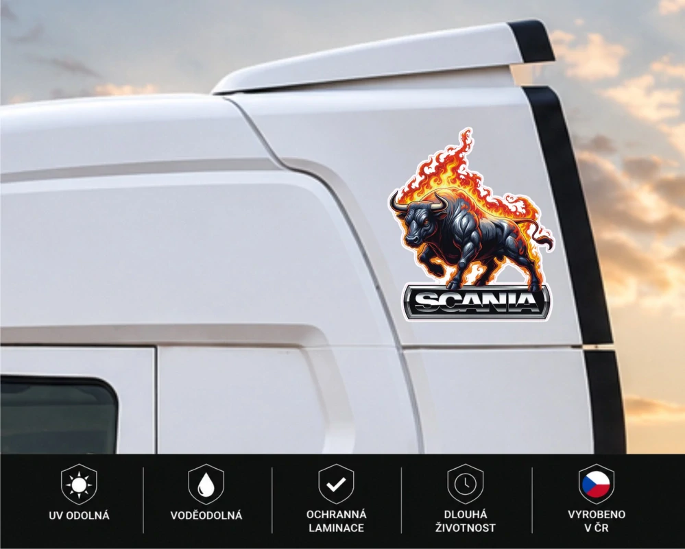 Samolepka SCANIA Fire Bull