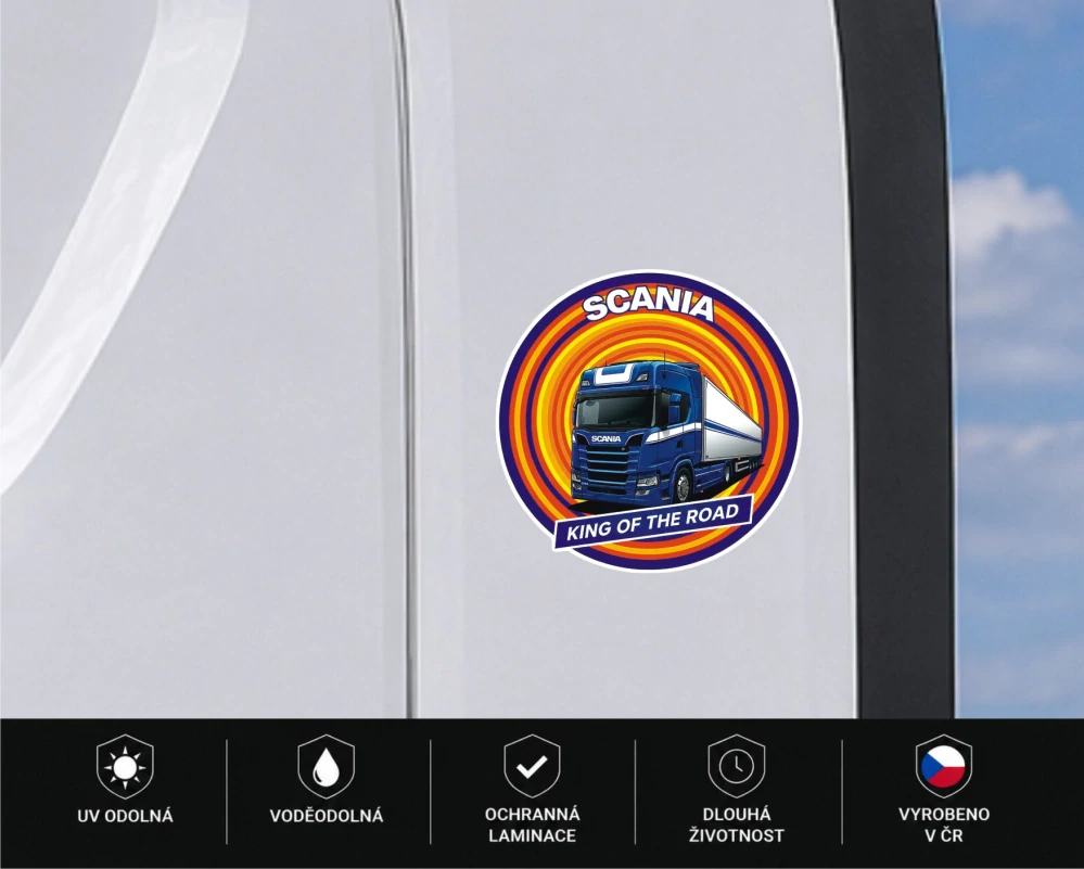 Samolepka SCANIA King of the Road Retro