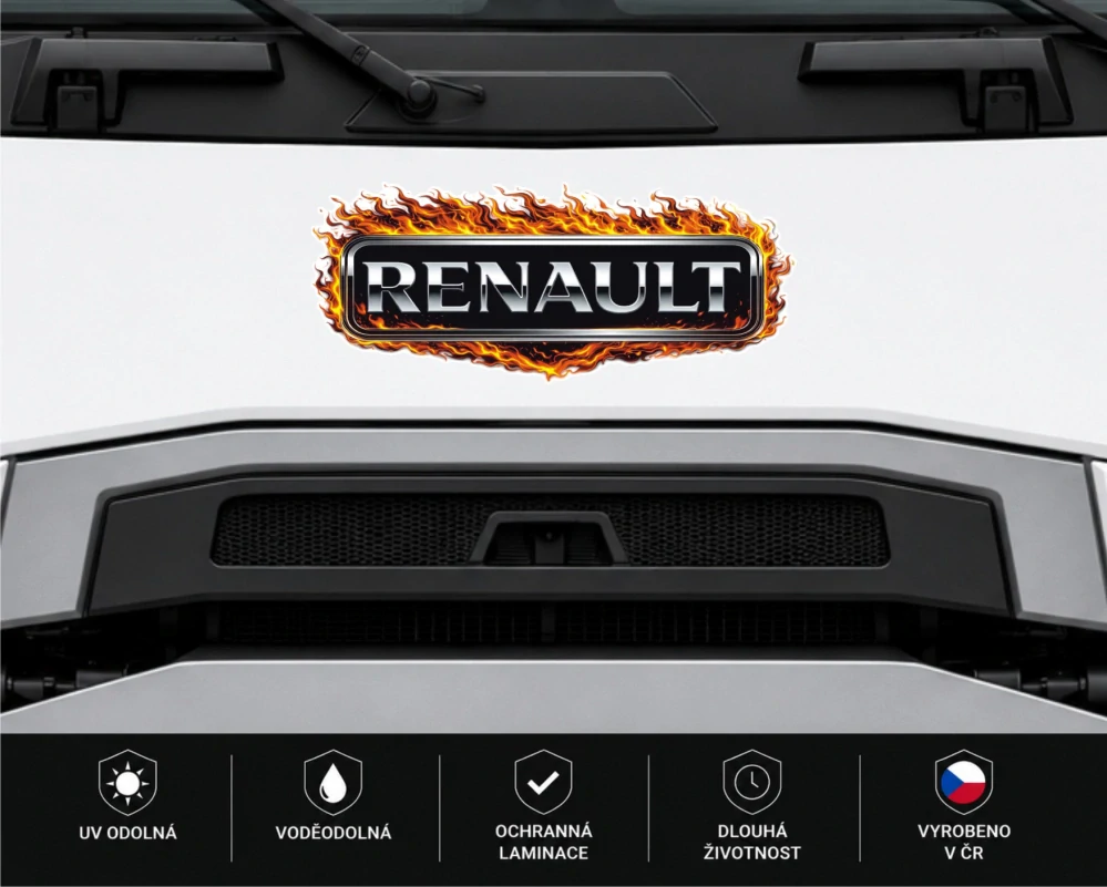 Samolepka RENAULT chrome fire