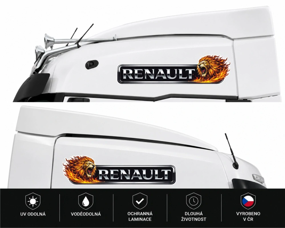 Samolepka RENAULT Fire Lion sada 2ks