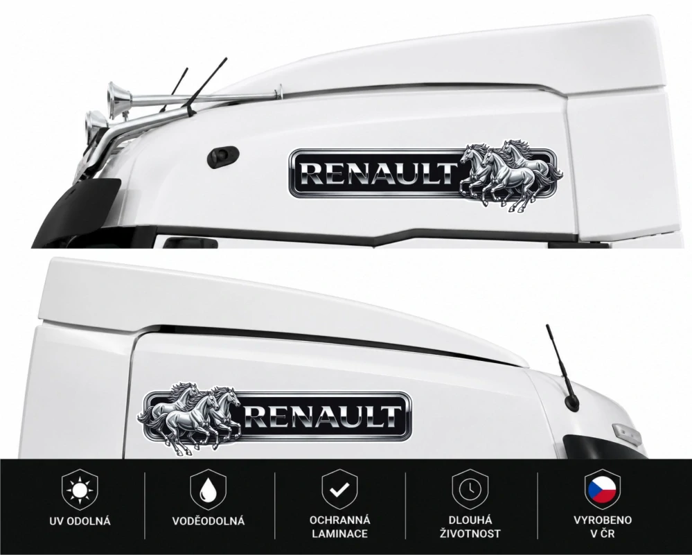 Samolepka RENAULT Silver Horses sada 2ks
