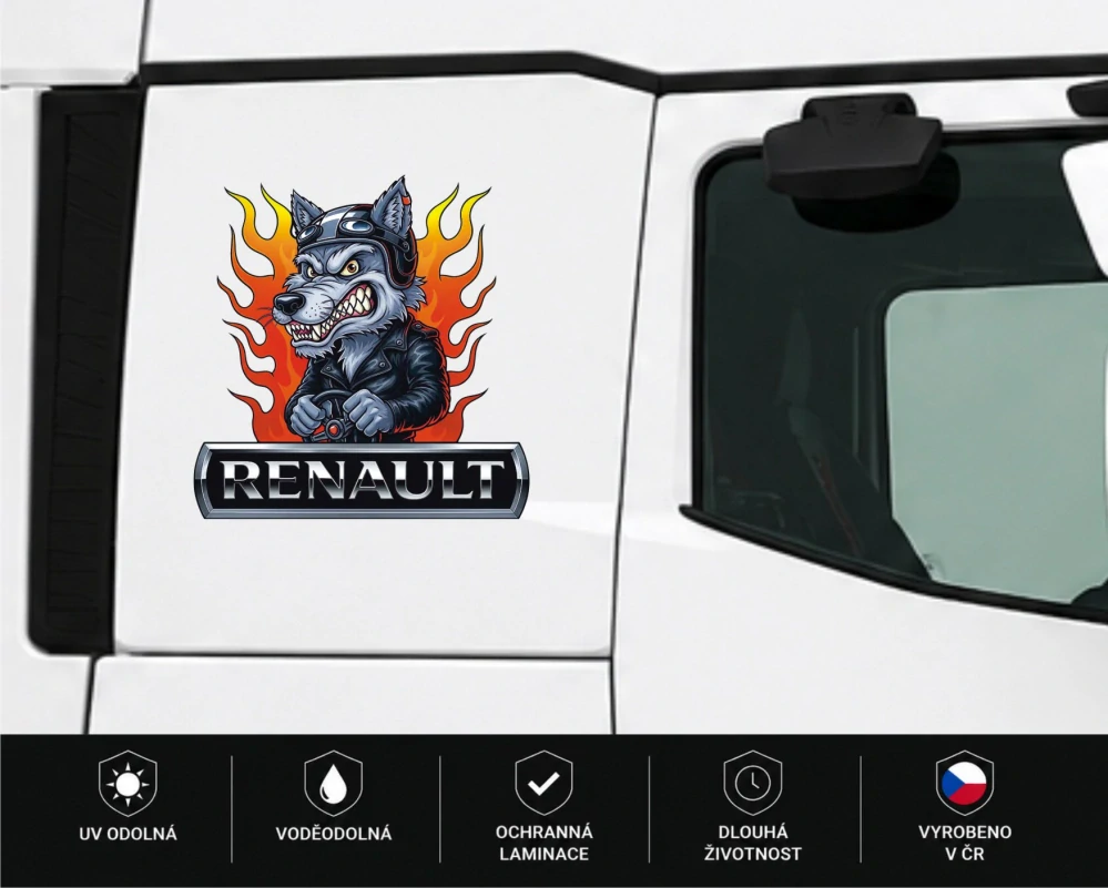 Samolepka Renault Crazy Wolf