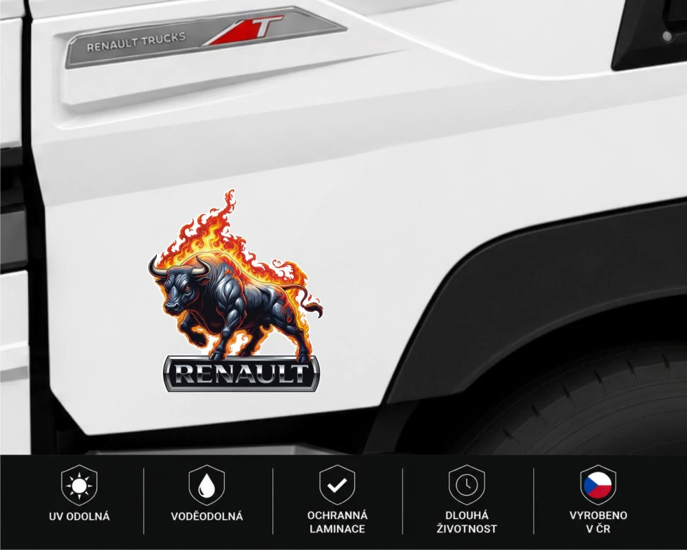 Samolepka Renault Fire Bull