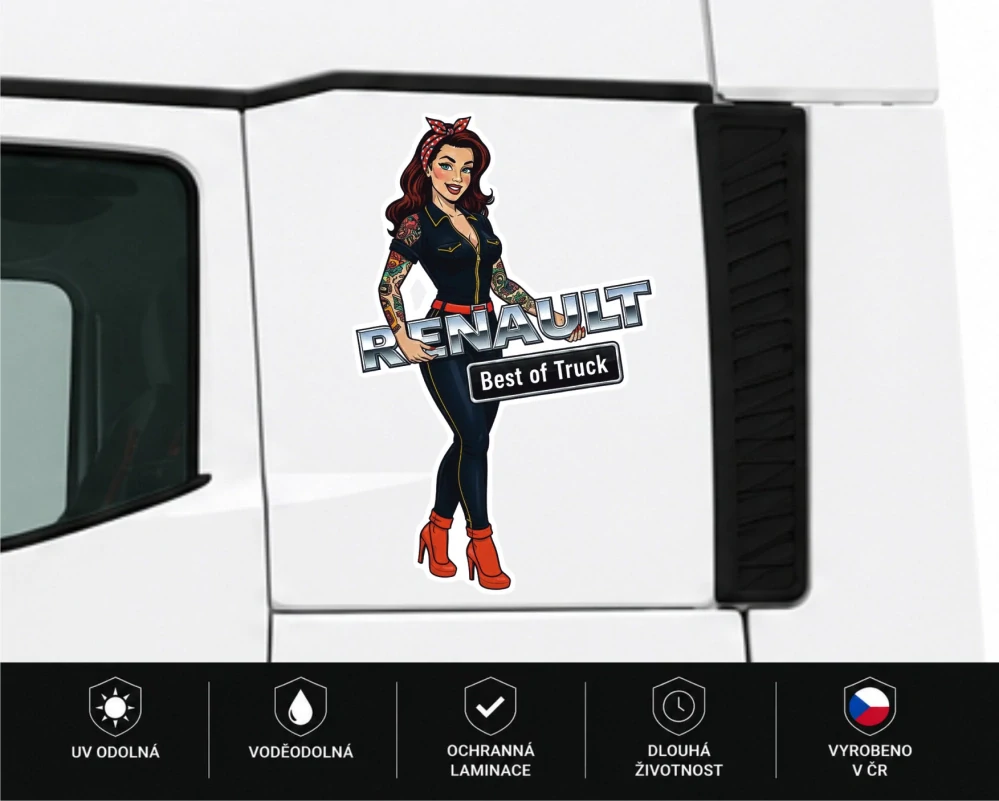Samolepka RENAULT Best of Truck Pin-Up