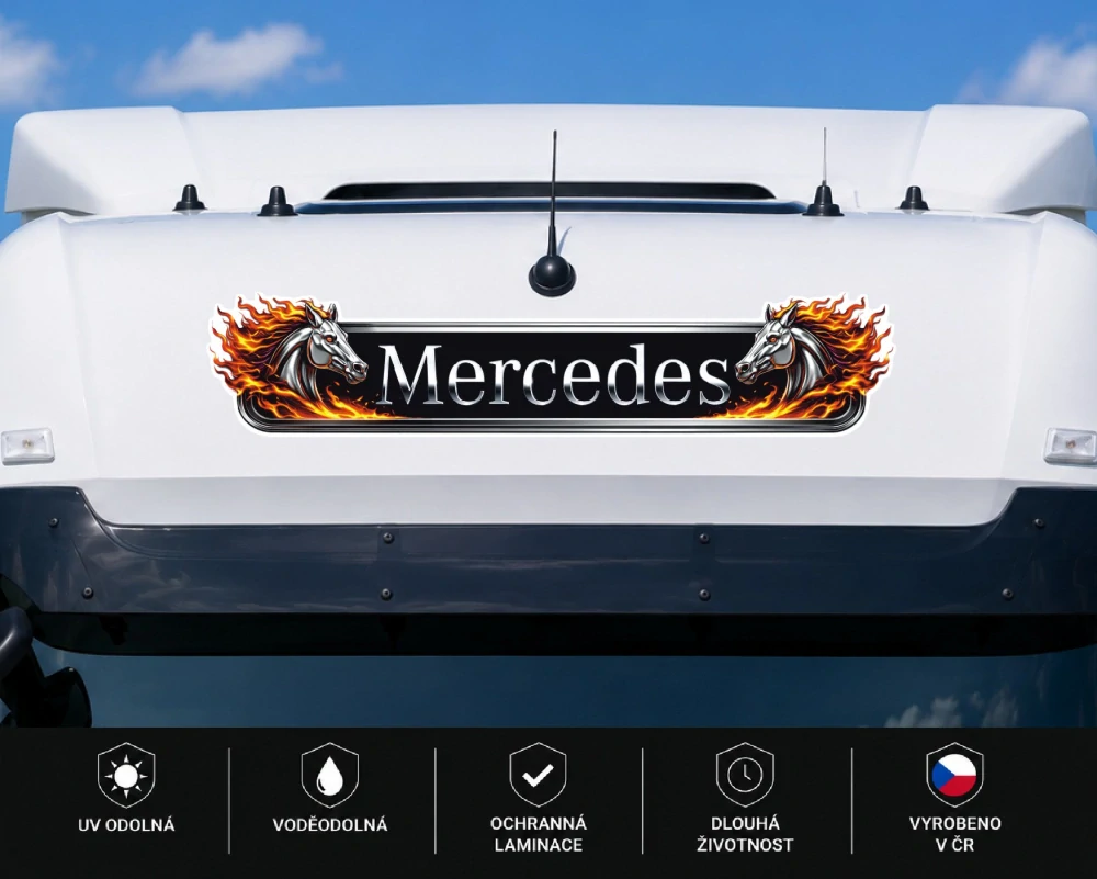 Samolepka Mercedes Fire Horses