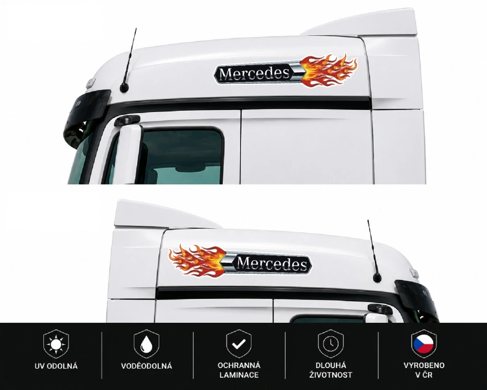 Samolepka Mercedes Fire Arrows sada 2ks