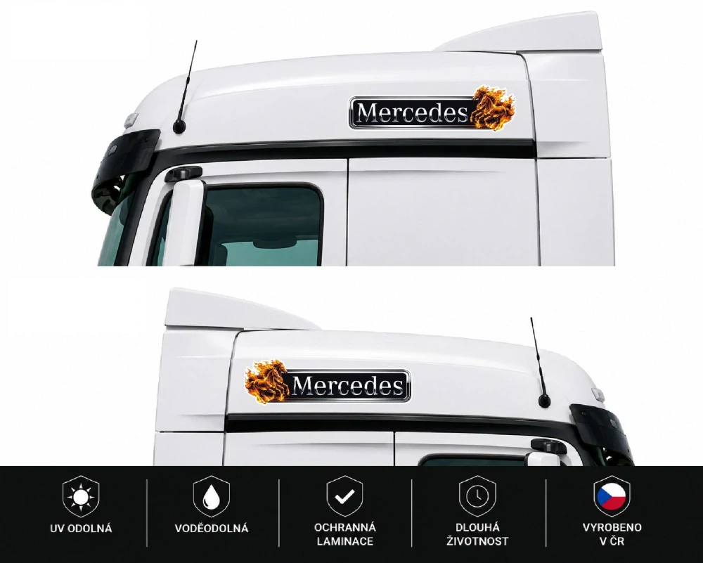 Samolepka Mercedes Fire Horses sada 2ks