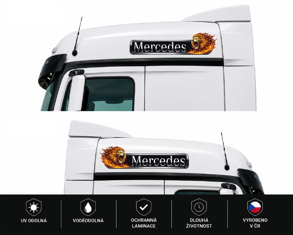 Samolepka Mercedes Fire Lion sada 2ks