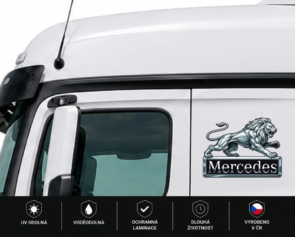 Samolepka MERCEDES Silver Lion