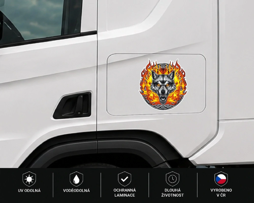 samolepka Fire Wolf