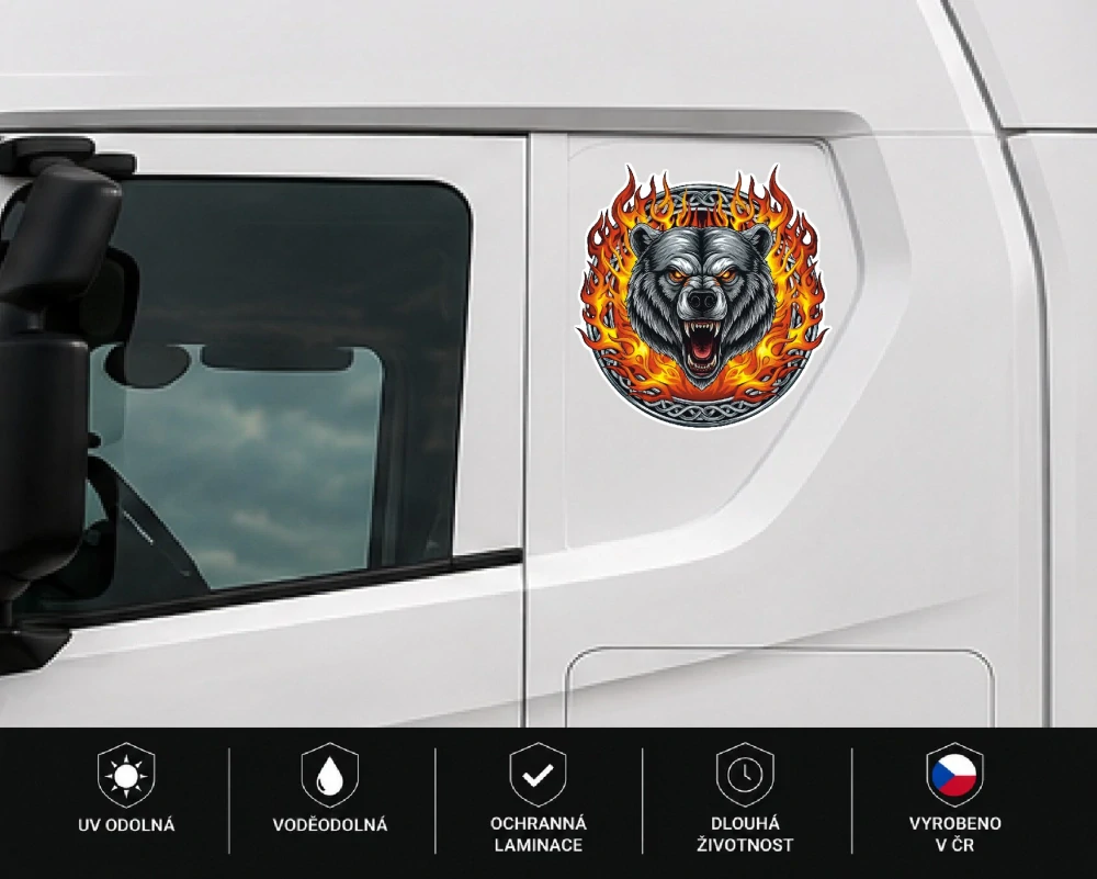 samolepka Fire Bear