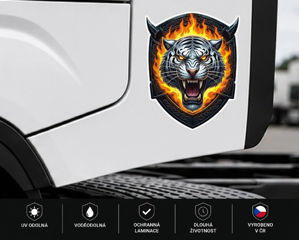 samolepka Fire Tiger
