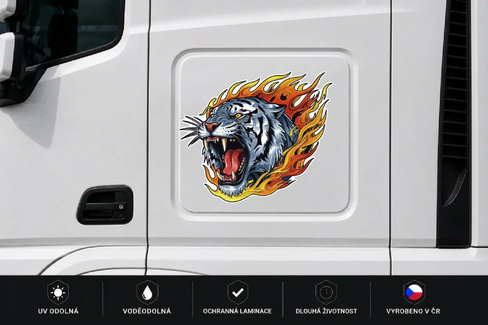 samolepka Infernal White Tiger