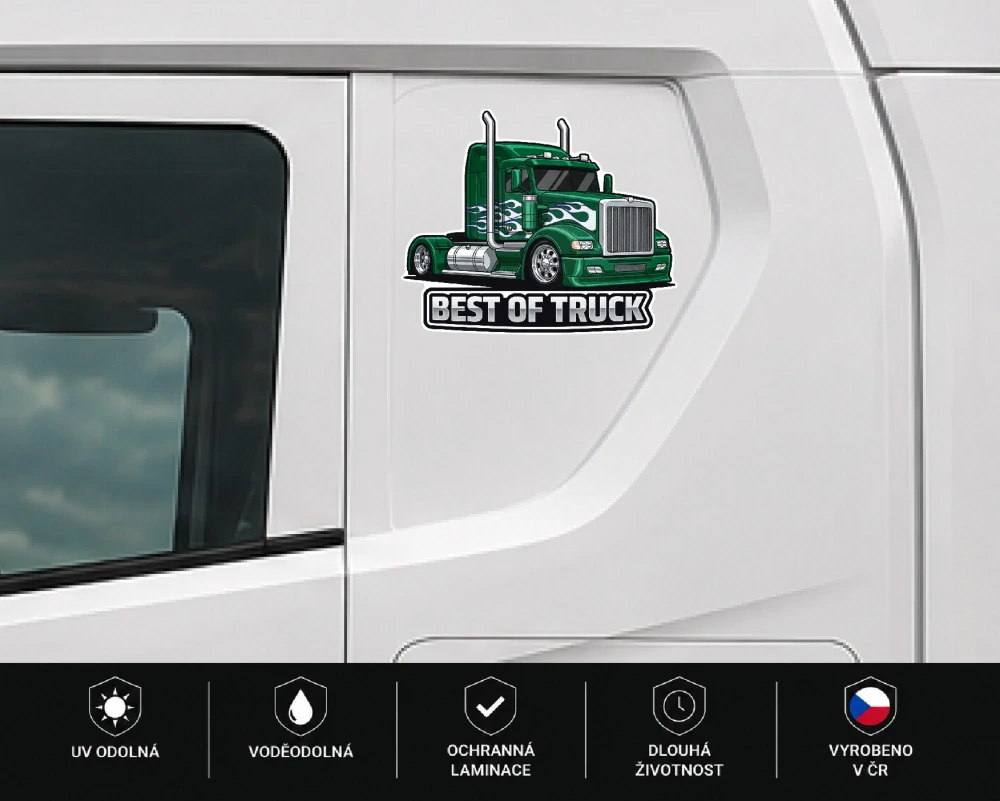 samolepka Best of Truck Green