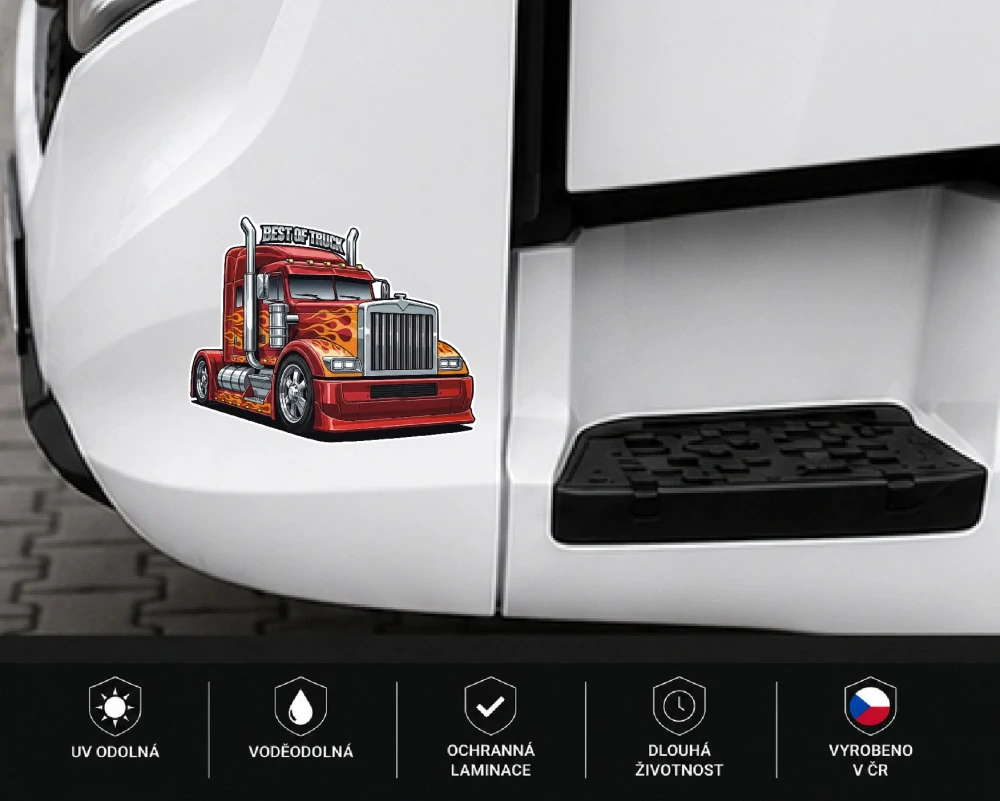 samolepka Best of Truck Red Flames