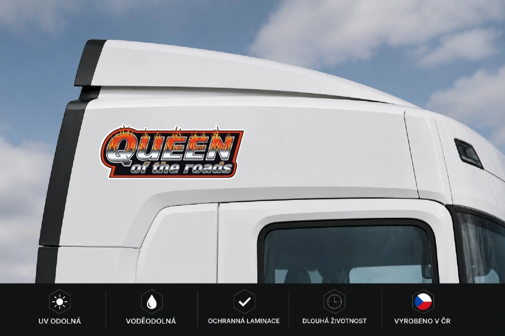 samolepka Queen of the Roads Flames
