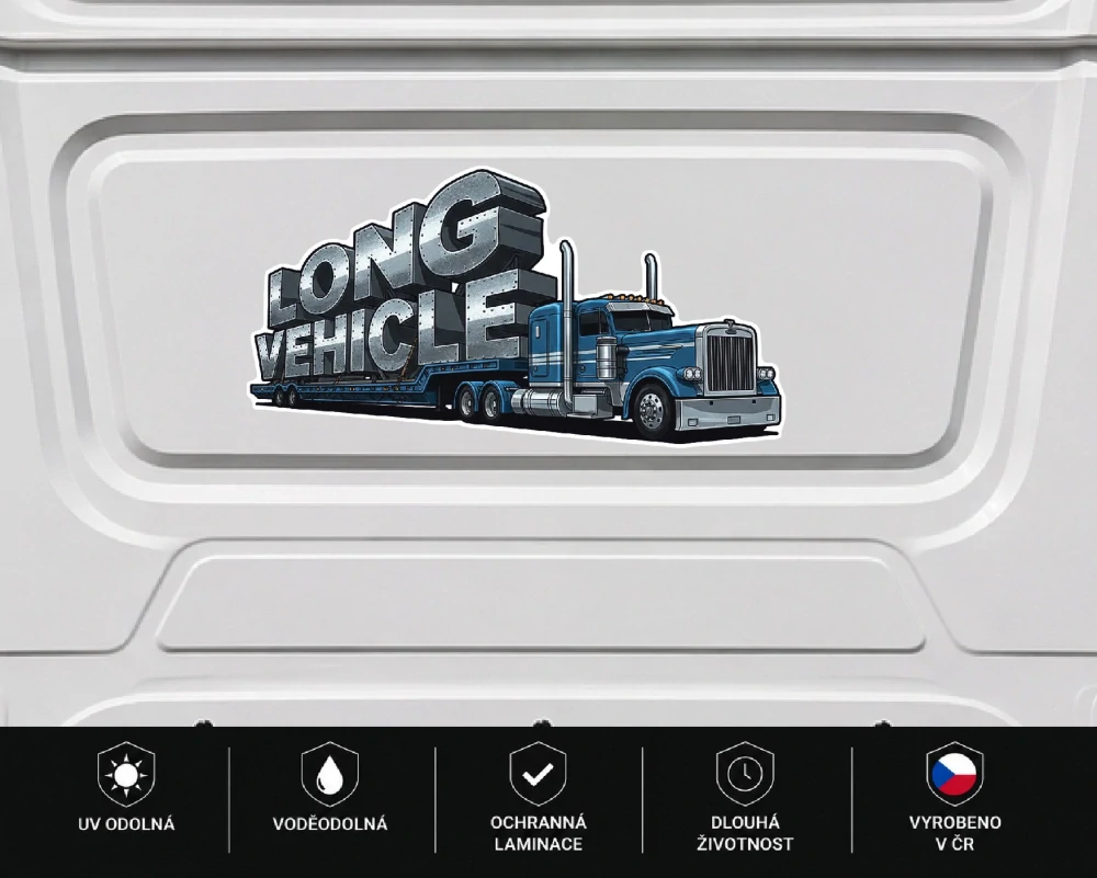 samolepka Long Vehicle Heavy Load